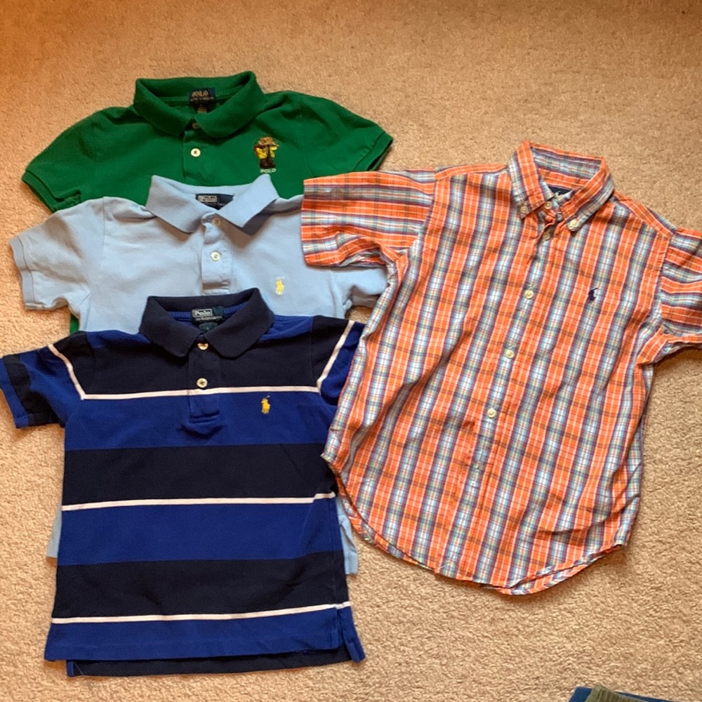 Lot of 4 Polo Ralph Lauren boys size 5 shirts